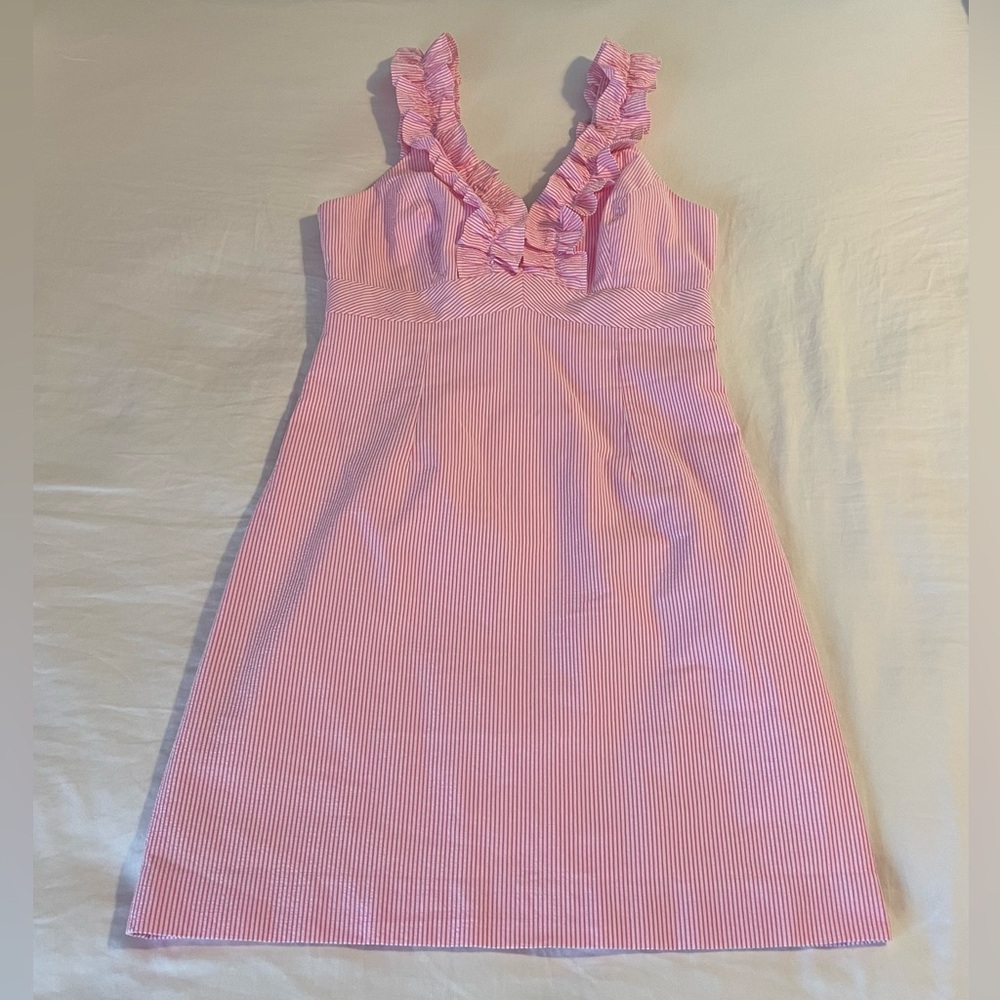 Lilly Pulitzer Phoebe Pink Seersucker Dress